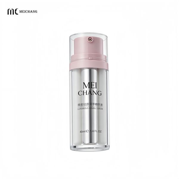 40ml Dual-Chamber Lotion Pump Bottle for 1:1 / 1:3 (20ml+20ml 10ml+30ml) Designed for High-End Serum Brands（MC-1601）