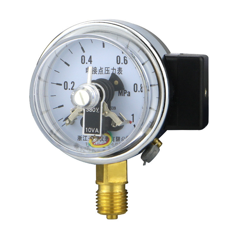 High Pressure Hydraulic Oil Pressure Gauge with Electrical Contact Range 60MPa