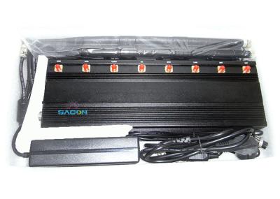 8 Channels Desktop Prison Cell Phone Jammers 365 Days Working Range Up To 40m