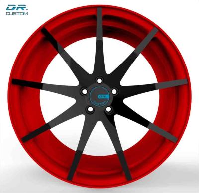 23 polegadas 6061 uma parte T6 forjaram as rodas PCD 5-108 de duas cores