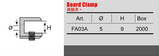 Zinc Alloy Cabinet Shelf Support Bracket Glass Clip Clamps with Chrome Plated Finish