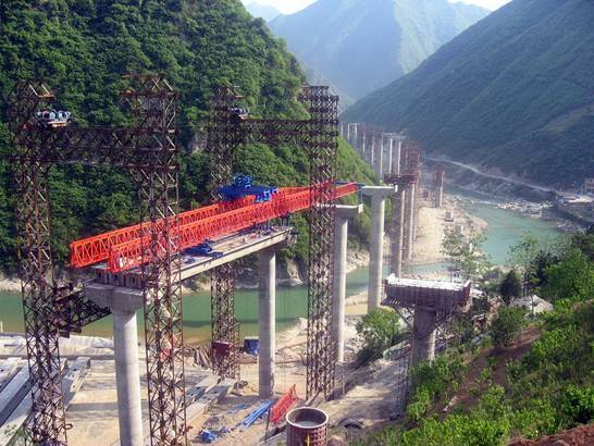 450T Lifting Beam Double Girder Gantry Crane 380V For Bridge Construction