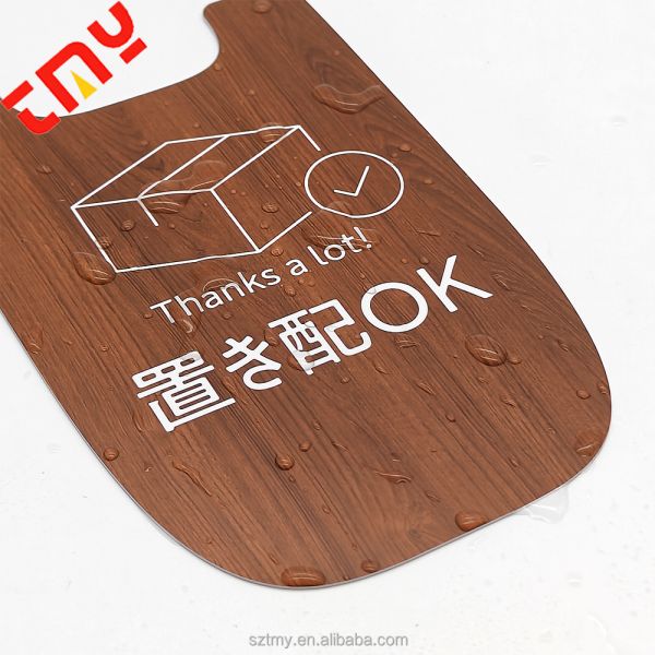 Custom Plastic Do Not Disturb PVC Hanging Tag Personalized Logo Waterproof Hotel Room Door Handle Sign Hotel Restrooms Signs