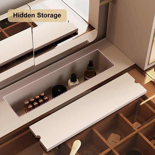 Modern Furniture Wood Vanity Dressing Table Makeup Mirror With Drawers