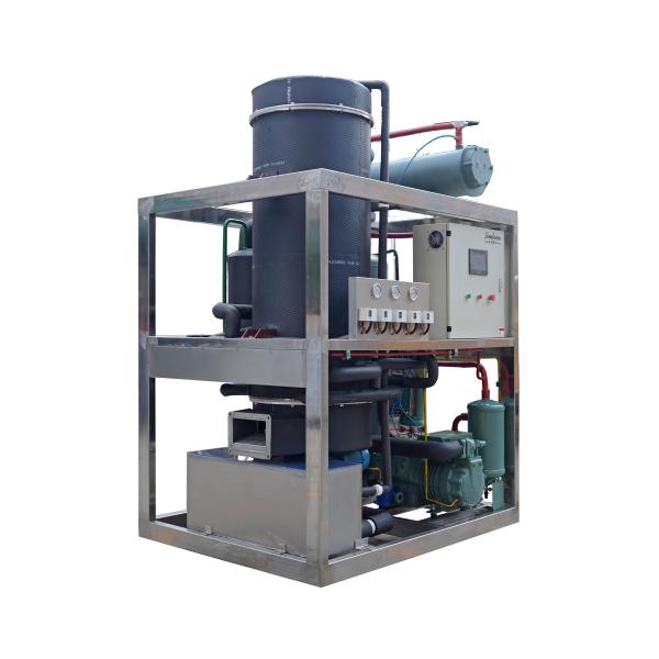 1320x1000x1660 mm Industrial Tube Ice Machine 1ton 1000kg for Business Compressor Power 4.5 kw