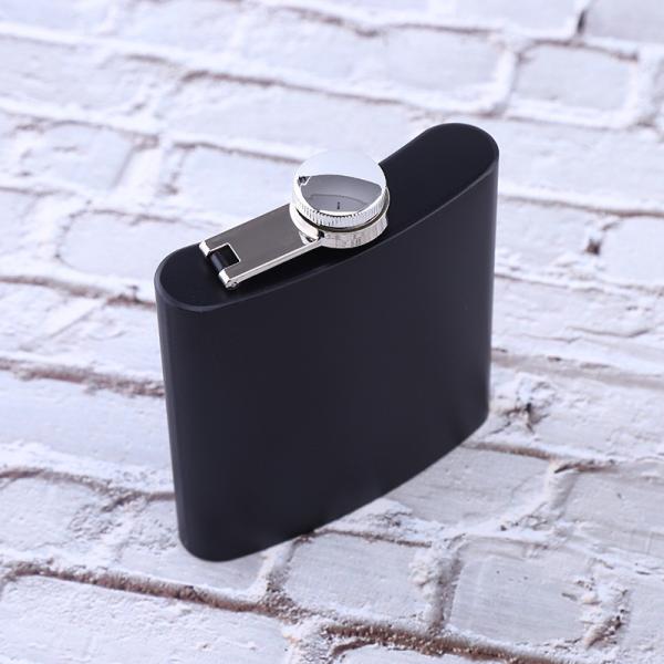 304 Stainless Steel Hip Flask Set for Alcohol Matte Black Capacity 1oz 2oz 3oz 4oz 5oz