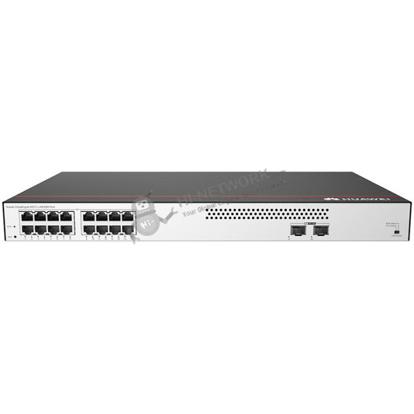 front-top-s5731-l16p2sr-rua-datasheet Huawei CloudEngine Switch S5731-L16P2SR-RUA with 16*10/100/1000BASE-T ports 2*GE SFP ports and AC power for enterprise networks