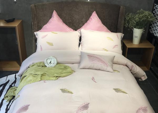 Cotton Blending Embroidered Twin Bed Duvet Covers And Shams Size Customized