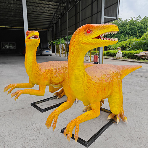 Outdoor Durable Animatronic Velociraptor Dinosaur With Agile Movements 110V or 220V