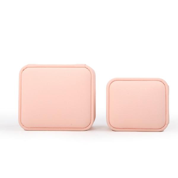 Square pink Velvet Jewelry wedding ring Box customizable Jewellery Box packaging