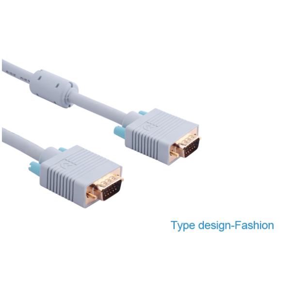 Popular 20 Meters Monitor VGA Cable 24K Gold Plated ROSH CE Certification