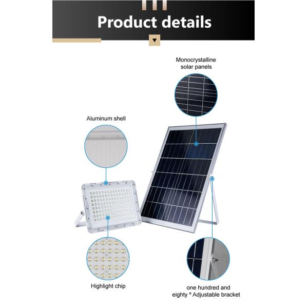 Дом IP65 100W солнечный приведенный в действие освещает батарею фосфорнокислого железа лития