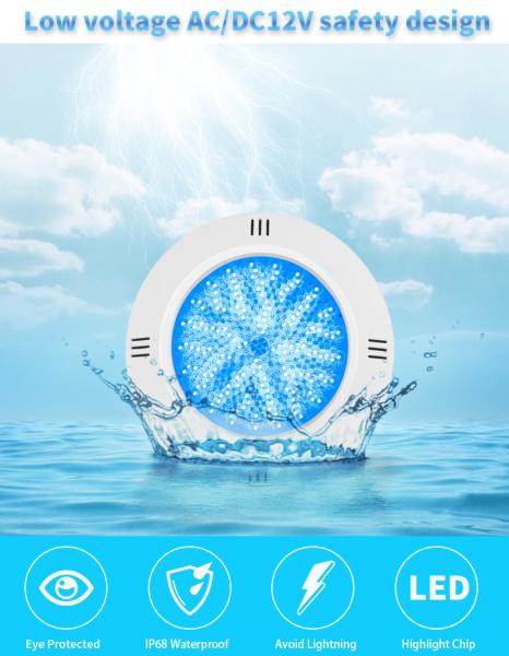 A resina encheu a luz IP68 18W 24W 35W do diodo emissor de luz dos acessórios da luz da piscina