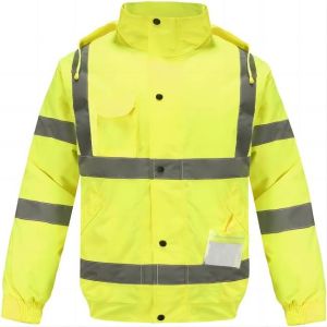 ANSI Certified Waterproof Thermal Reflective Rain Jacket High Visibility for