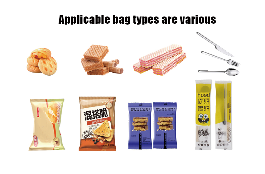 High Quality Durable Bread Baguette Croissant Bagel Pita Toast Sourdough Bread Cookie Donut Noodles Packaging Wrapper Machine