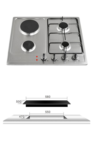 Врезанная домашние США газа плиты кухни 2 электрическая семья 2 построенная в плите