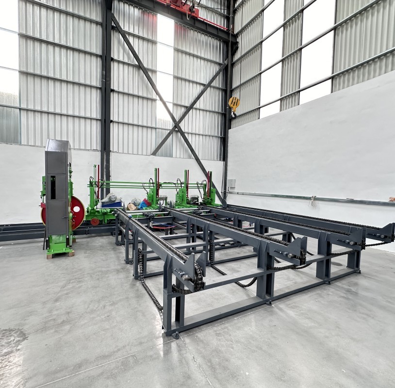Electric Vertical Band Sawmill Wood Cutting Machine MJ3310 Hydraulic Log Turner 1060mm Wheel Automatic Carriage