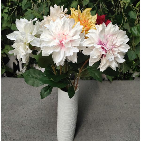 European Style 3 Heads Dahlia Artificial Flower For Home Party Wedding Silk Flower