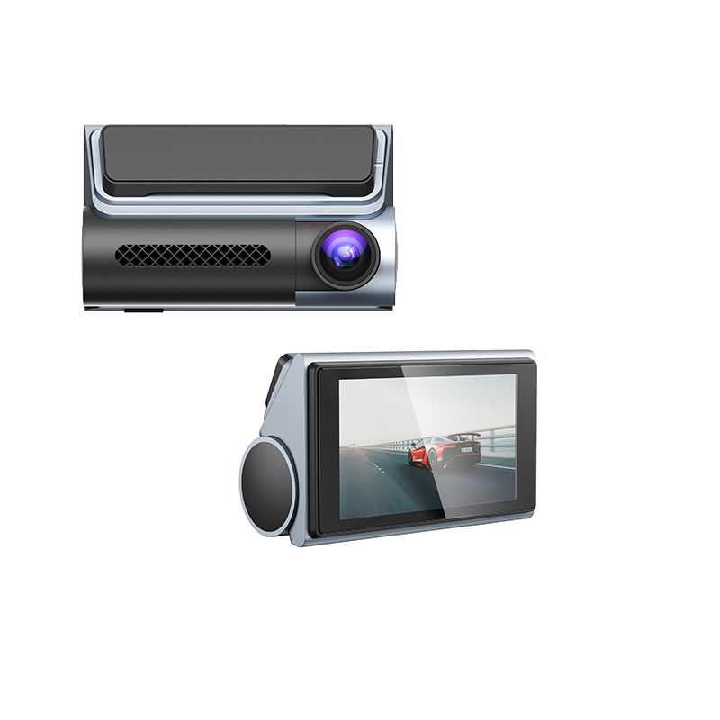 Metal Body Vehicle Dashcam Dual Lens With 3 Inch Touch Display Local WiFi GPS ADAS