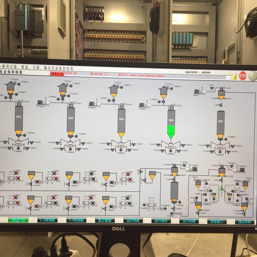 Automatic Material Feeding System Accurate Weighing 5000kg/h For Plastic Compounding