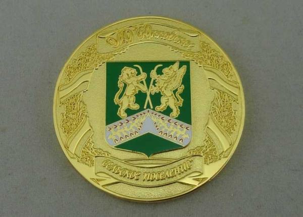Russia Souvenir Badges By Zinc Alloy Die Casting Imitation Hard Enamel Gold Plating