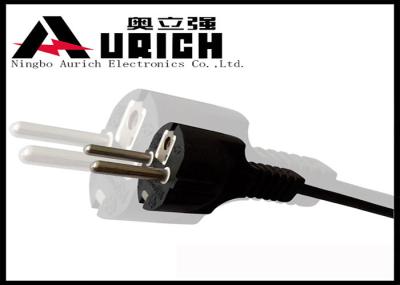 European Type Two Pin Power Cord For Salt Lamp / Home Appliance Power Supply