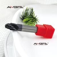 4 Carburo de la flauta escalonado de la bola de corte de precisión de molino de extremo para el perfilado en 3D Herramienta de fresado CNC de varios niveles de radio de corte de 2 mm-12 mm de diámetro