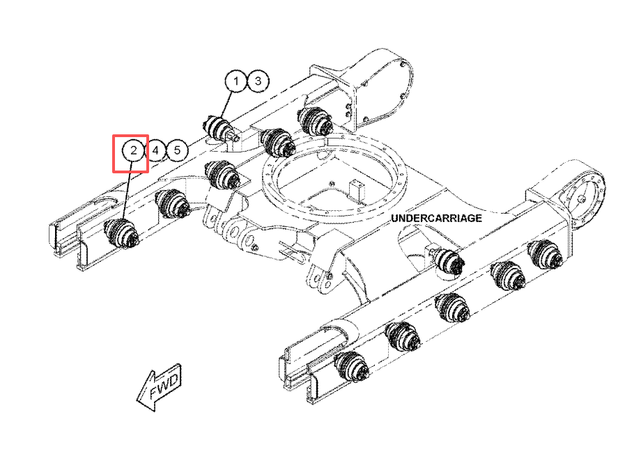 Small Excavator Main Parts Track Bottom Roller 4220837 For Caterpillar 304 305
