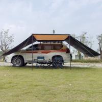 4 roues à roue imperméable à l'eau 4x4 Tire-out auvent auvent avec les auvents latéraux de support en aluminium