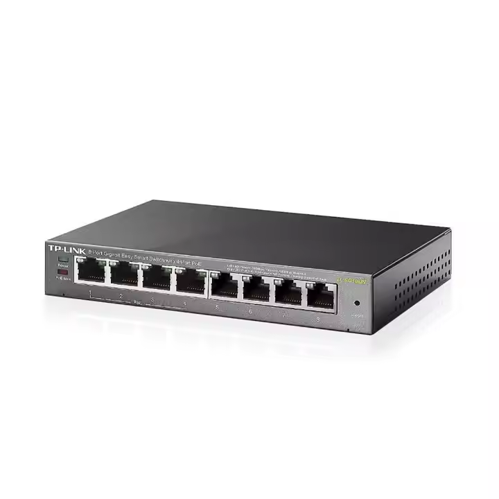TP-LINK TL-SG108PE 8-Port Gigabit Ethernet Switch with 4x PoE and Easy Smart Function