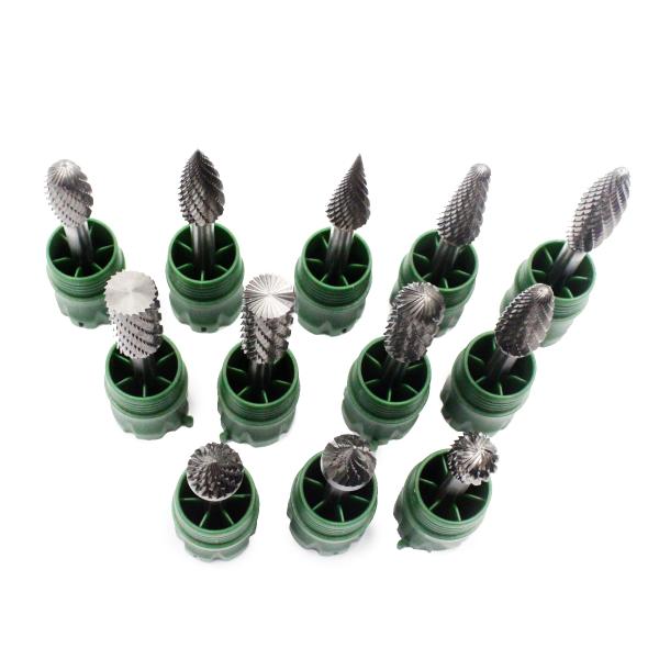 Carbide Rotary Burrs Tungsten Set in Tools Milling Drill Bit 1/4 Inch 6mm Shank Files Carbide Burr