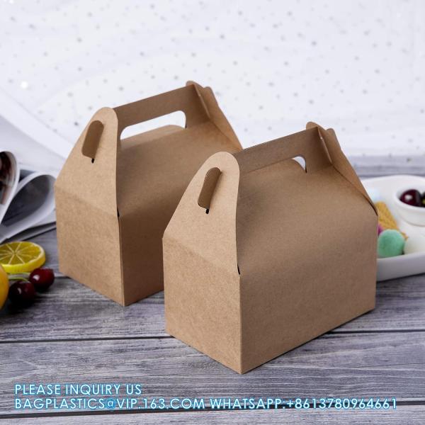 Brown Goodies Boxes Dessert/ Treat/ Gable/ Kraft Party Favor Boxes, Popcorn,Toys,Baby Showers,Birthday