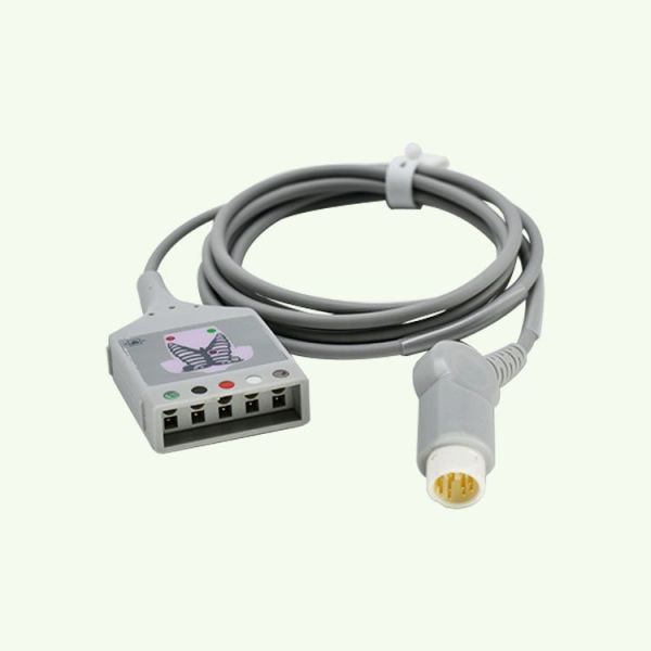 OEM Medical Consumables from China Factory 78352C 7834C 12 Pin Five-Lead ECG Main Cable Compatible with ECG Lead