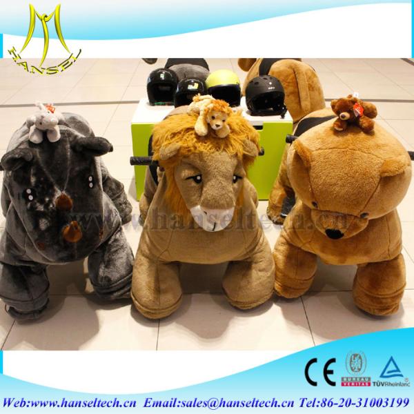 Hansel motorized plush riding animals for kiddie ride for sale in usa