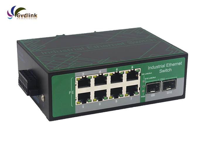 Переключатель POE оптического волокна порта сети стандарта Ethernet 8 гигабит FCC промышленный