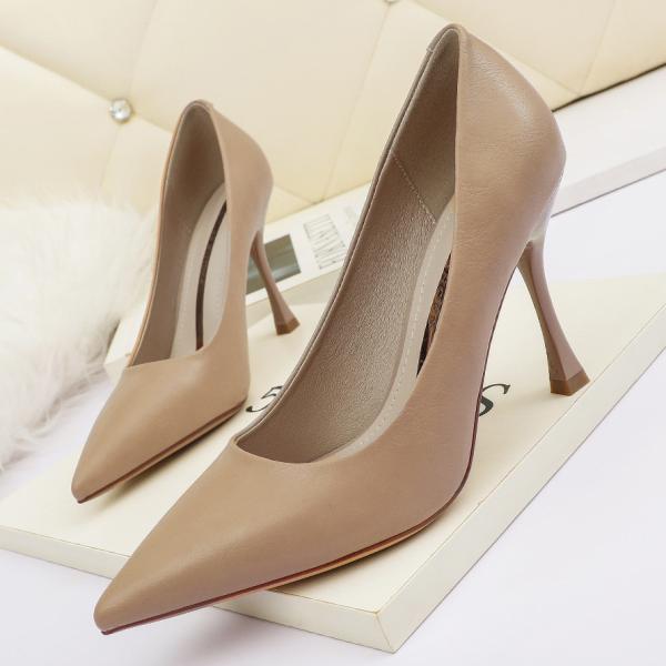 8668-1 Fashion Pointed Shallow Mouth High Heels Professional OL Sexy Women'S Single Shoes Stiletto Nightclub Was Thin Al