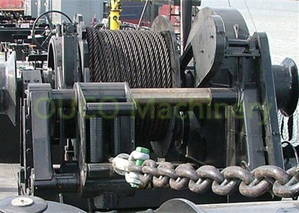 Anchor Rope Marine Drum Winch High Reliability For Marine Vessels Deck