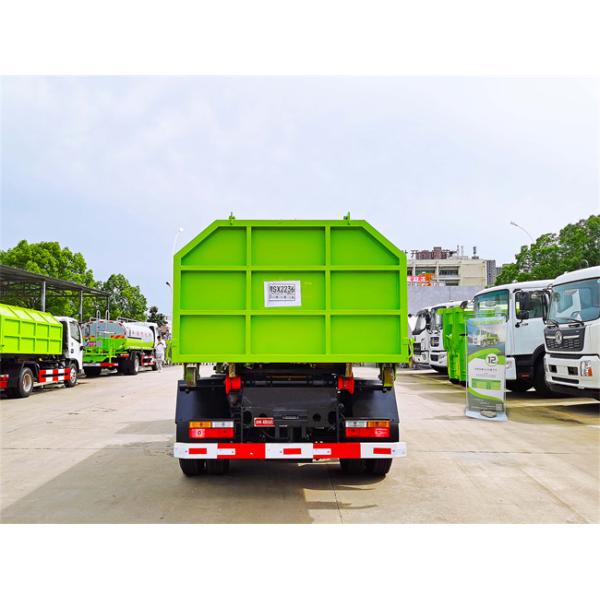 Customized Hook Lift Waste Compactor Truck 4x2 With 7CBM 9 CBM Garbage Boxes