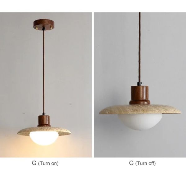 Wabi Sabi Pendant Light Designer Retro Stone Light Bedroom Bedside Dining Lights（WH-AP-676）