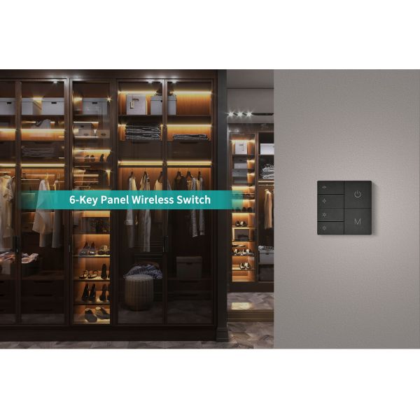 Letaron 6 Keys CCT Dimmer Panel Control Switch with 2.4G & IOT Control Box Supported