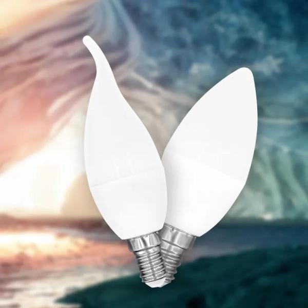 5W 6W 7W 8W C37 E27 E14 LED Lighting Bulb , LED Candle Light 3000K 6500K