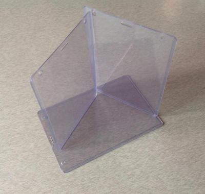 Crachá dos acessórios do caso/titular do cartão transparente do nome/suporte duro do PVC