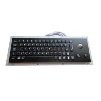 Eletroplacado preto robusto à prova de vandalismo IP65 painel compacto teclado de aço inoxidável montado com trackball