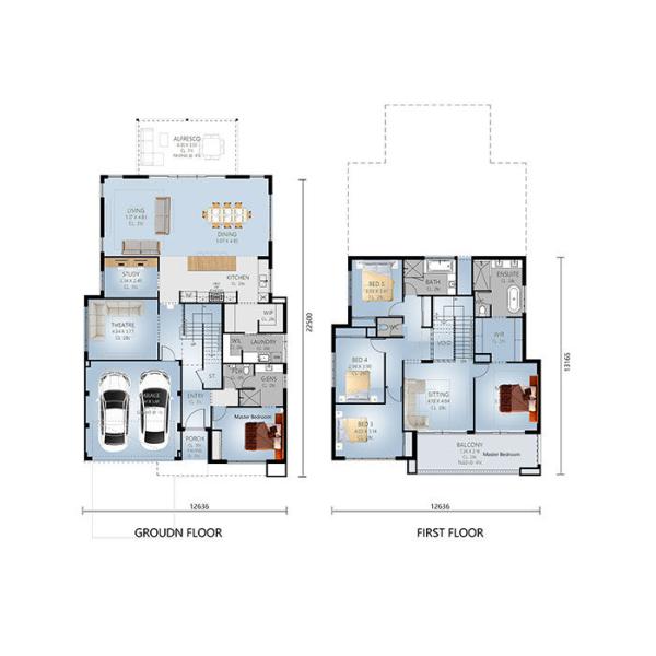 Eco Friendly Quick Assemble Modern Luxury Prefab House Villa Light Steel Frame