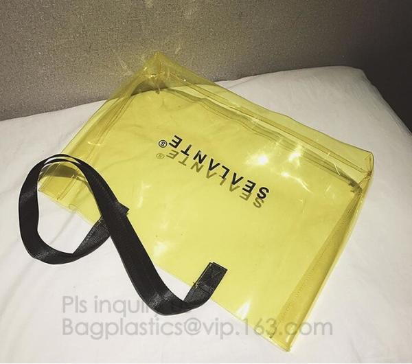 Personalized PVC Women Clear Shoulder Bag, PVC tote bags double shoulder hand bags, Transparent Satchel Shoulder Bag