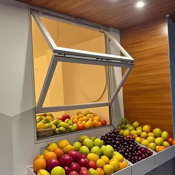 Aluminum Fold Up Windows with Sound Insulation Double Glazing and Solid Tempered Glass