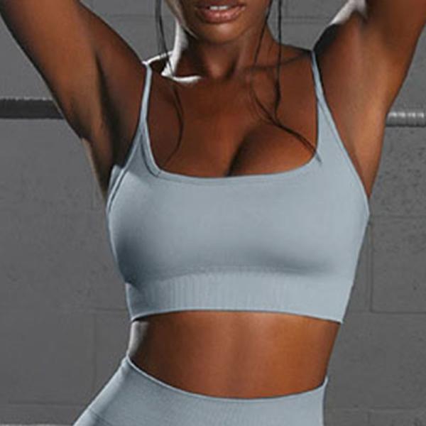 Women's Adjustable Strap Yoga Sports Bra Activewear Seamless Workout Fitness Tops