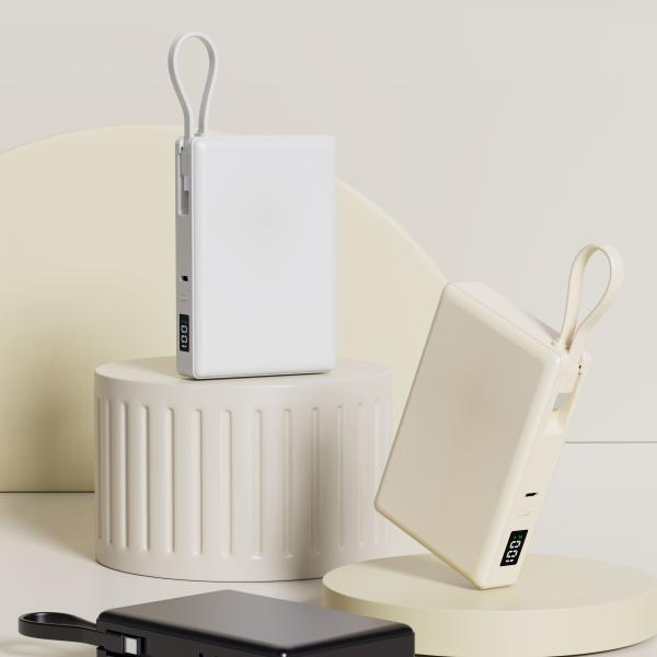 20000mAh 35W Fast Charging Wireless Power Bank With Built In Cable