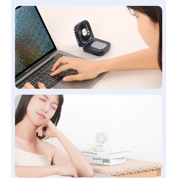 3.7V Cold Compress Handheld Folding Fan Portable Table Mini Fan for Neck Cooling Gift