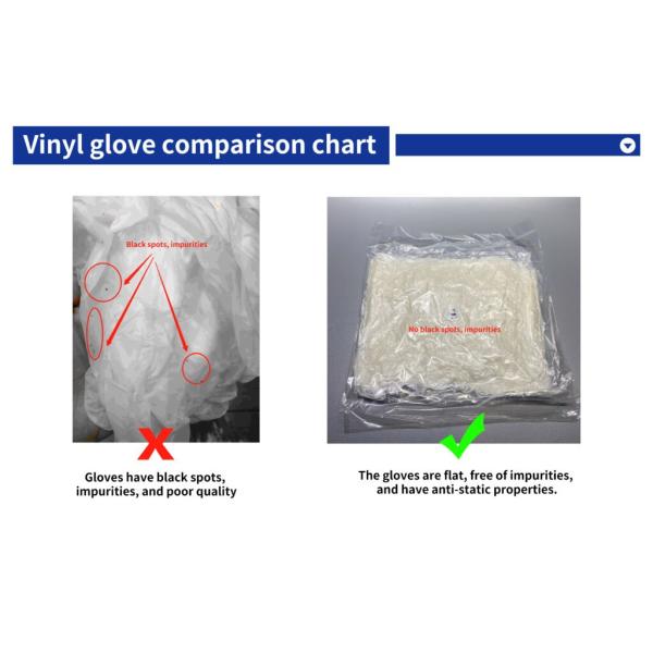 Powder Free Disposable Vinyl / PVC Cleanroom Gloves In Bulk